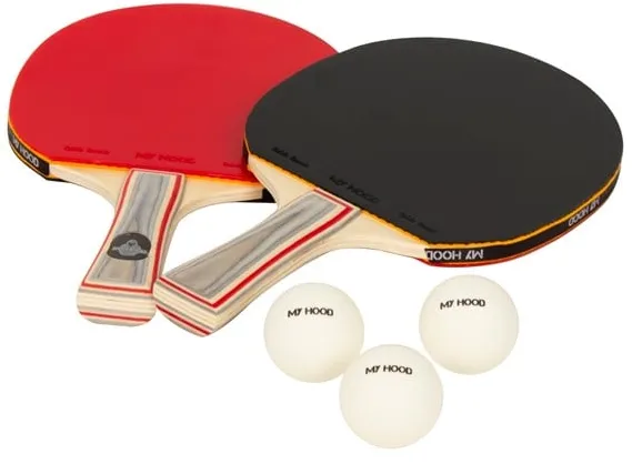 My Hood 2 bordtennisracket med 3 baller